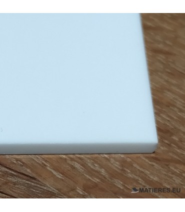 Plaque plexi blanc opaque brillant sur mesure (extrudé) 3mm